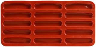 Moule en silicone Tiramisu pour biscuits à doigts - Moule à 15 cavités pour barres de céréales, barre de chocolat, moule en silicone à longue bande