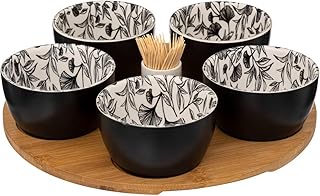 SG Secret de Gourmet Set apéritif blanc floral 7p