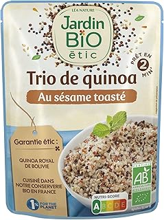 Jardin BIO étic - Trio de quinoa au sésame toasté - bio - Salé - Certifié AB - Sachet de 220g