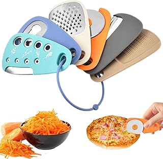 Hogvinnatil Cutter de cuisine et trancheuse, épingles végétariens pour la cuisine | Cutter de pizza éplucheur en acier inoxydable,Outils de cuisine 6x gadgets de cuisine, ouvre-bouteille, accessoires