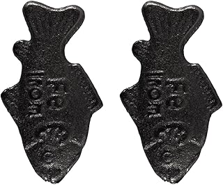 Gorise Lot De 2 Ustensiles De Cuisson En Fer Pour Poisson, Infuseur Minéral Portable Pour Soupes, Riz, Thé, Eau, Pour La Cuisine Et Le Camping