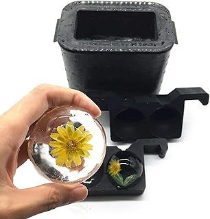Machine à glaçons géante transparente - Machine à whisky sphérique pour boules de glace - Sans bulles - Capacité de boules de 2,36 pouces - Pour cocktails et boissons à la maison