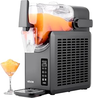 VEVOR Machine à Granité 2,6 L, Machine à Boissons Glacées avec 5 Programmes Préréglés, Distributeur de Boissons Frappées Granitas Margarita Smoothie, Autonettoyante, pour Restaurant Café Bar