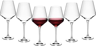 Gerlach 1760 Verres à vin Lot de 6 verres à vin rouge 550 ml Verre à vin rouge Verre à vin en cristal Passe au lave-vaisselle Moderne