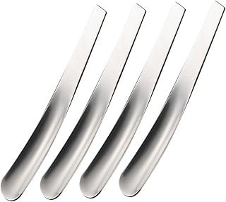 PRETYZOOM 4pièces Cuillères Inox Mini Pour Œufs Et Desserts Design Ergonomique Ustensiles De Cuisine Polyvalents Déjeuner Et Verrines